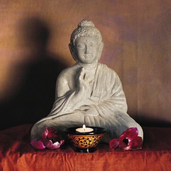 SITTING BUDDHA FROM CLAY
